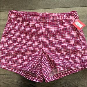 SPANX Sunshine Shorts 4” Pink Patterned in hibiscus gingham Women Shorts